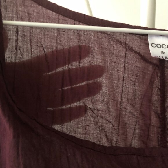 COCO & JUAN TANK LAGENLOOK SEMI-SHEER COTTON LAWN SIZE 2 (2X 3X) NWOT - Picture 7 of 7